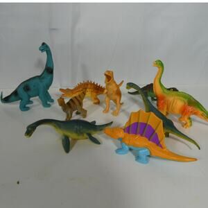 Dinosaurs Random Lot of 9 Plastic Toys